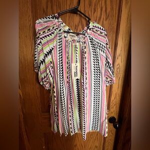 Savanna Jane Multicolor Geometric Blouse